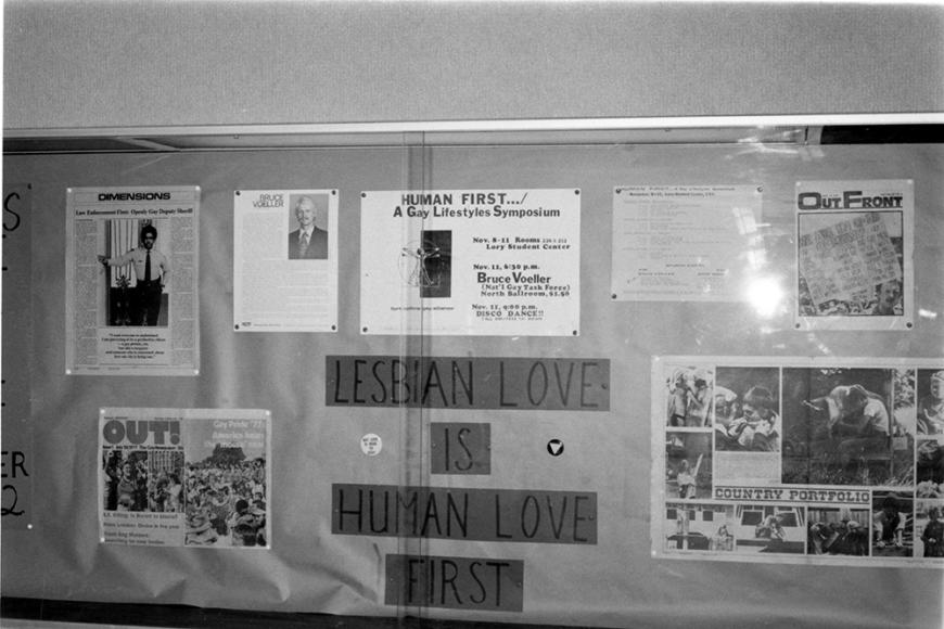 Gay and Lesbian Community Center of Colorado Collection photo of Fort Collins Gay Alliance bulletin board