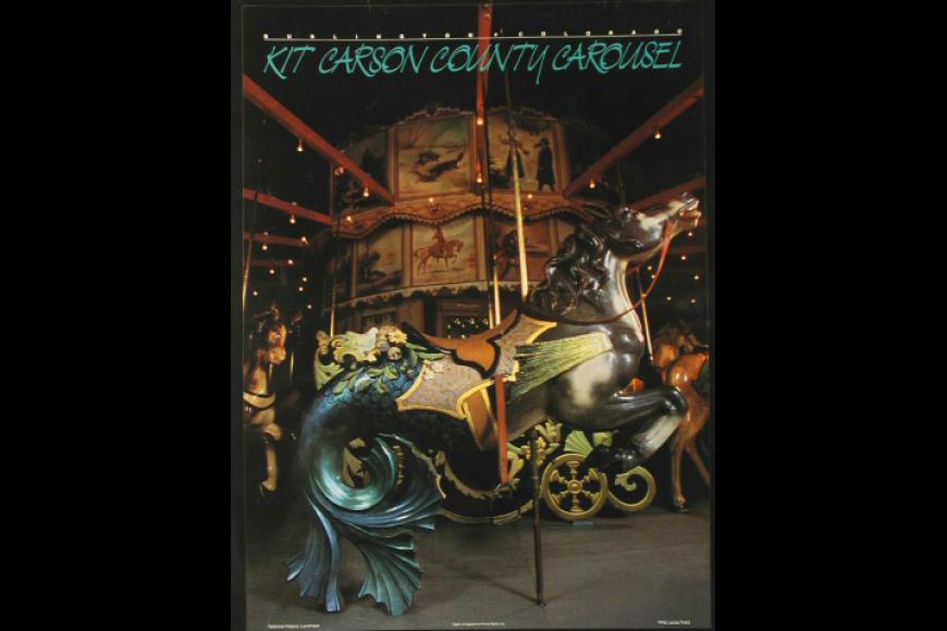 poster with carousel horse