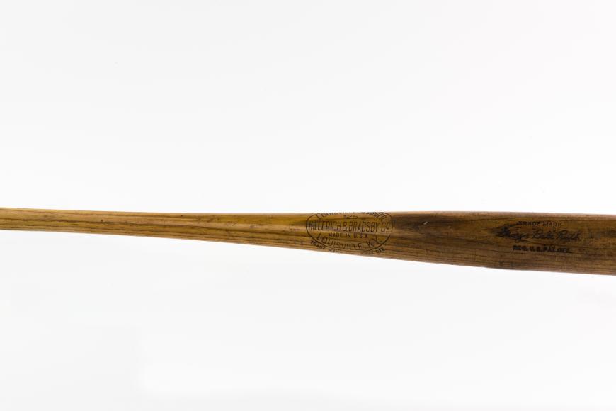 Babe Ruth’s bat. New York Yankees, Hillerich & Bradsby Company, 1920s. Courtesy Marshall Fogel Collection