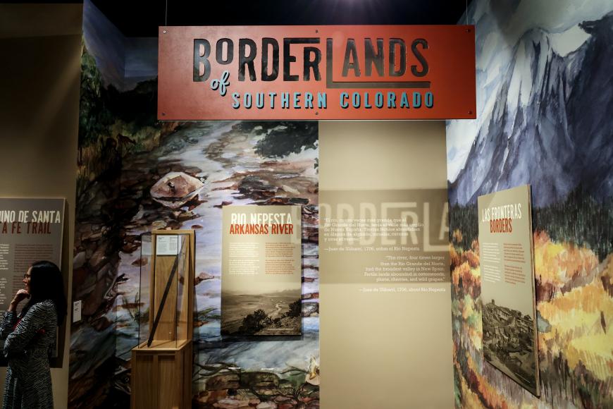 Entrance of the exhibition Borderlands of Southern Colorado at the History Colorado Center.