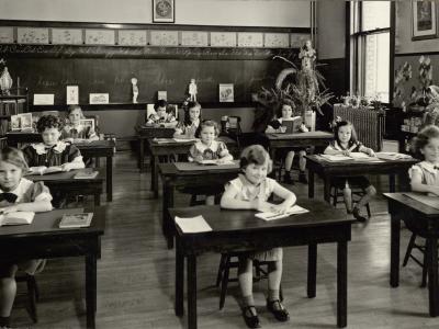 St Mary's Academy classroom in 1937