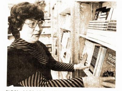 Priscilla Salazar in her bookstore