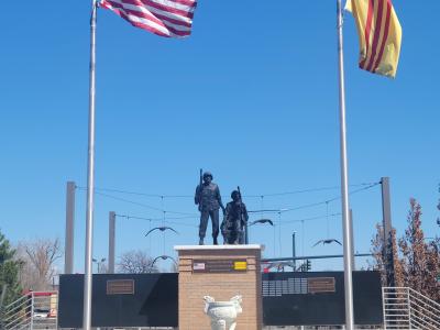 The Vietnam Memorial statue in Denver.