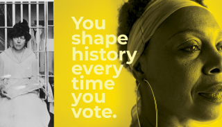 Women's Vote Centennial yellow image