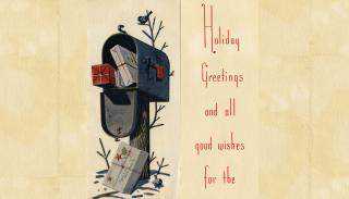 Holiday Card with mailbox image