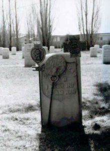 Headstone at Homelake Cemetery.