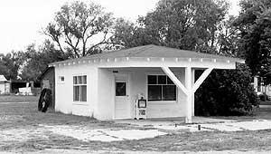 Example of House with Canopy Gas Station