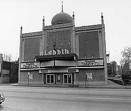 Black and white photo of the Aladdin theater (5DV.718) in Denver.