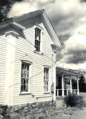 Black and white photo of the Greek Revival style