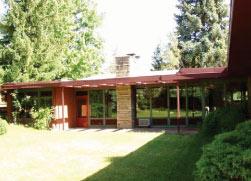 Color photo of a Usonian style home.
