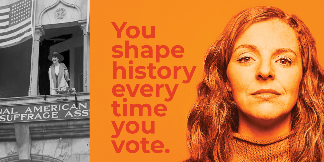 Women's Vote Centennial orange image