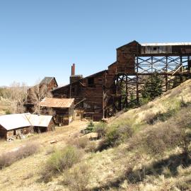 A photo of the Wagon Wheel Gap Fluorspar Mine and Mill.
