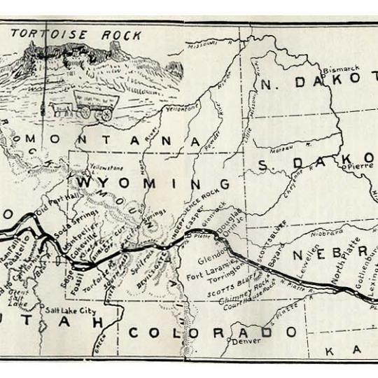 Map of the Oregon Trail 1907